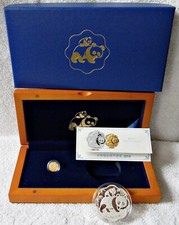 FIJI: 1 Dollar + 5 Dollars 2018 "CHINA PANDA BLOSSOM SET", Prooflike, RAR, (1A)