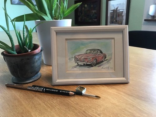 Original aquarellbild mit - original,