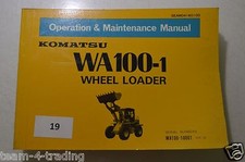 B019 - KOMATSU Betriebs- und Wartungshandbuch für WA100 -1 Radlader
