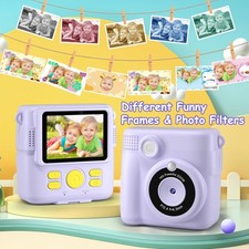 HD Kinder Kamera Sofortbildkamera 1080P 2,4 Zoll Digitalkamera mit 32GB Karte