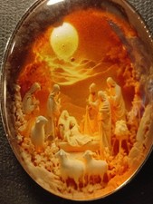 Halskette in Silber Amulett der heilige Hirte Christen Jesus Glaube glasiert