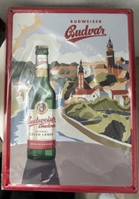Budweiser Budvar Bier Blechschild, 20 x 30 cm, Czech Lager, 3-D Optik 1 Stk