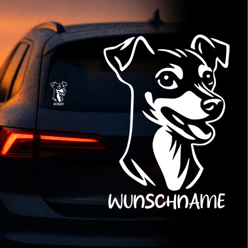 Zwergpinscher auto aufkleber - zwergpinscher,