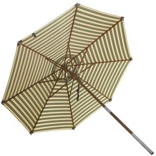 anndora Sonnenschirm Gartenschirm Terrasse 3 m Grün Weiß Gelb 300 cm B-Ware