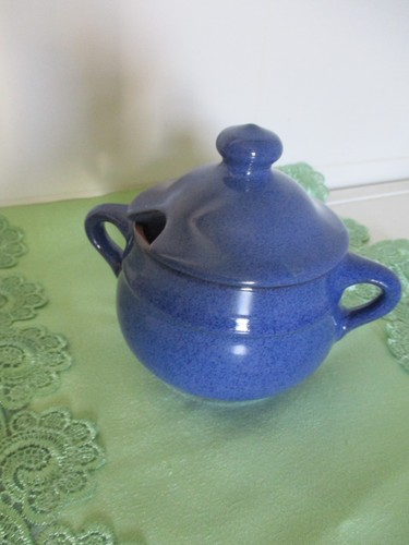 Zuckerdose keramik blau - keramik,