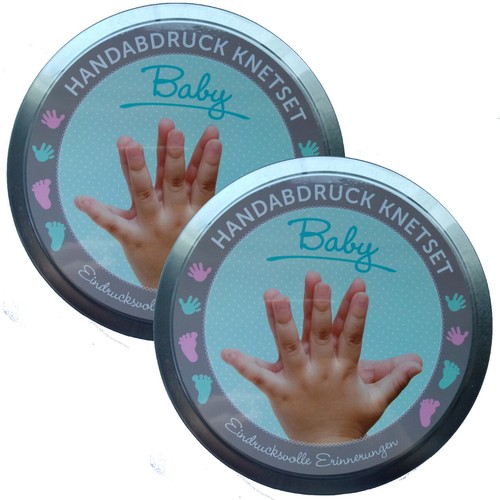 Baby handabdruck knetset - 2x,