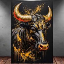 LEINWAND BILDER XXL STIER KOPF