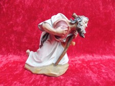 schöne Krippenfigur__Holz geschnitzt __Bauer mit Stock__!