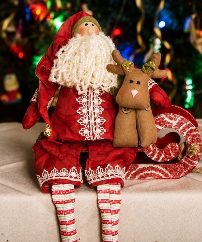 Weihnachtsmann puppe mit - weihnachtsmann-puppe,