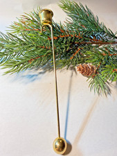 Christbaumschmuck Balancekerzenhalter Gold Pendelkerzenhalter Kugel 15,5cm