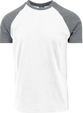 Urban Classics T-Shirt Herren Raglan Contrast Tee weiß/grau Basics, Streetwear