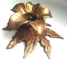 Kerzenständer -halter Leuchter Jugendstil Messing Bronze Blüte Blume antik