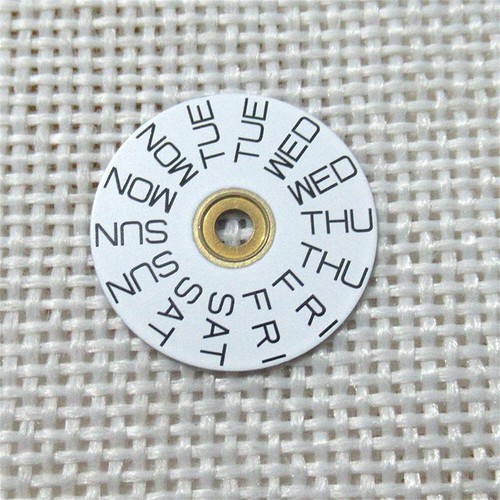 White english font week disk - white,