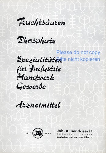 Chemische fabrik benckiser - chemische,