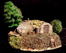 1:72 Diorama - Zubehör: 1 kl. Bunker mit  MG-Stand (Figur 3d Druck) Atlantikwall