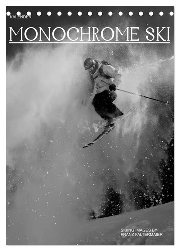 Monochrome ski tischkalender - monochrome, (tischkalender