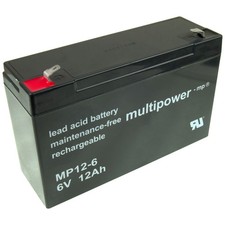 Multipower MP12-6 ersetzt FIAMM FG11201 6V 12 Ah Bleigel Blei Akku AGM