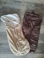 2in1 Fußsack braun/beige für Kinderwagen/Buggy 