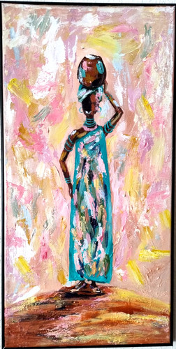 Acrylbild afrikanische frau - acrylbild,