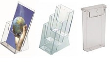 Prospektbox/-ständer, 3-Etagen Prospektständer, DIN lang, wetterfest, Flyer