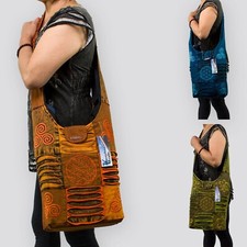 Nepal Tasche Blume des Lebens Umhängetasche Schultertasche Boho Ethno Hippie Goa