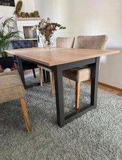 Esstisch DENVER - Artisan Eiche - anthrazit - 120-160x90 cm Esszimmertisch