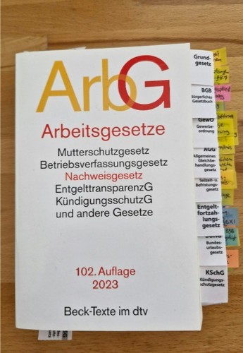 Arbeitsgesetze 102 auflage - arbeitsgesetze,