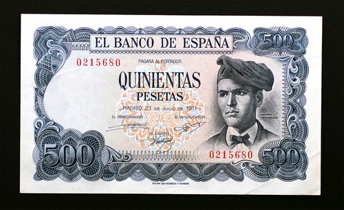 Spanien 500 pesetas - -,