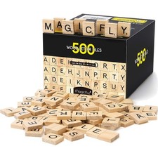 Holz-Buchstaben Scrabble Set