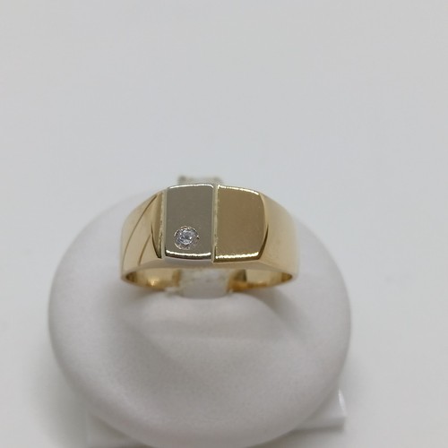 Herrenring aus gelb - aus, gelb-und