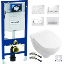 Villeroy & Boch O.Novo Wand WC mit Sitz Geberit Duofix Vorwandelement