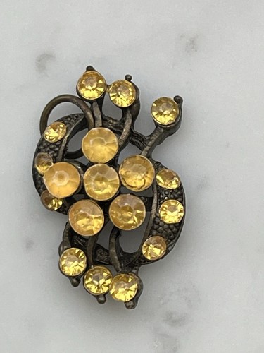 Vintage strass messing - strass,