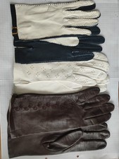 3 Paar Damen Handschuhe Echtes Leder Größe 7  Lederhandschuhe