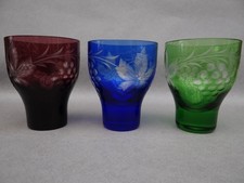 drei Überfang-Gläser