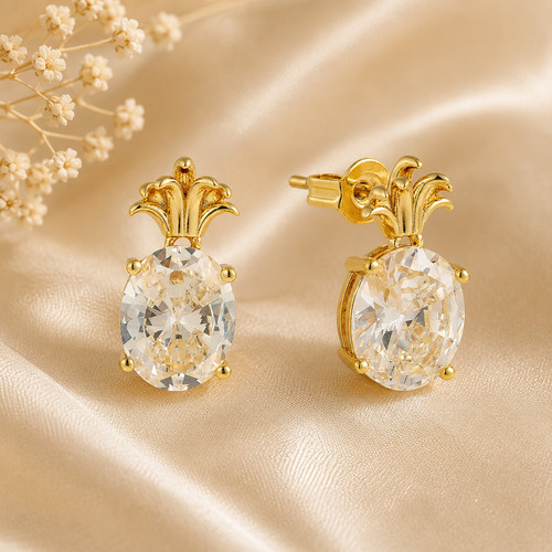 18k gold plated - 18k, zircon