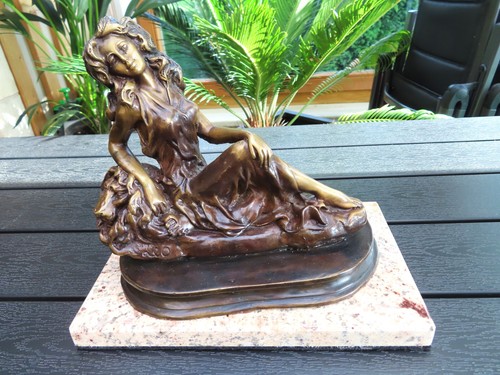 Bronze figur frau - bronze,