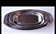 Wagenfeld 4 Platten Tabletts WMF 1953 Cromargan nr. 524 komplett 4 gut erhalten