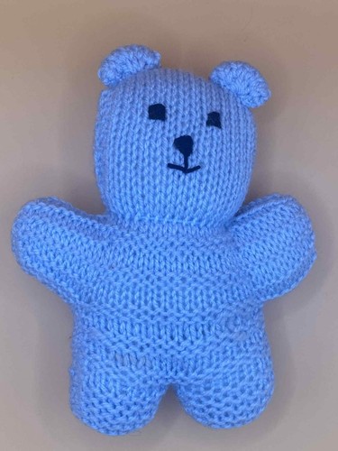 Handgestrickter blauer