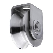 Edelstahl V4A Torrolle Hohlkehle Schiebetor Schiebetür Rolltür Rolltor Laufrolle