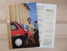 RENAULT R5 inkl. GT TURBO Prospekt mit Preisliste 1986 1987 BROCHURE PROSPECTUS