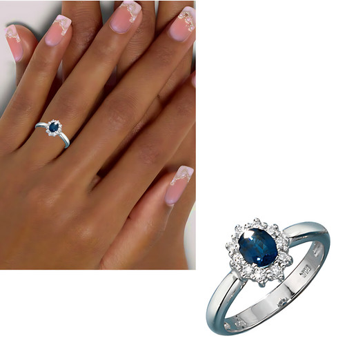 Damen ring 585 weißgold - damen,