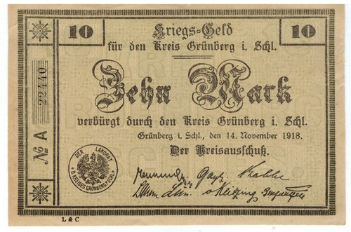 Notgeldschein schlesien - notgeldschein ,