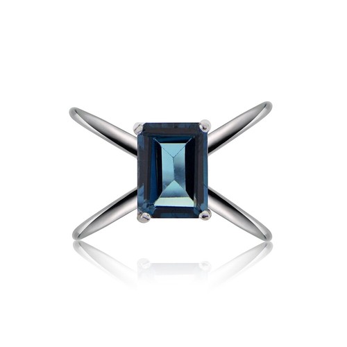 Silberring mit london blue - mit,