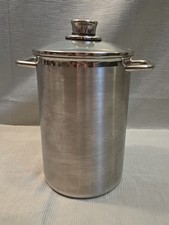 Großer Edelstahl-Topf mit Glasdeckel & Einsatz – ca. 30 cm Höhe