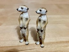 Schleich Original Zwei Tier Figuren Erdmännchen Paar stehend NEUWERTIG
