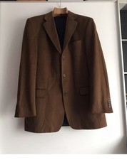 J Philipp Herren Sakko Neu Gr L AzA 60 Seide Wolle Mix Braun Extra Leicht 