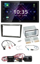 JVC DAB 2DIN Lenkrad Bluetooth USB Autoradio für Opel Corsa D Klavierlack 09-14