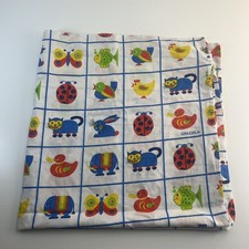 GRAZIELA Kissenbezug Kinder Bettwäsche 70er Jahre Tiere blau 80 x 80 cm