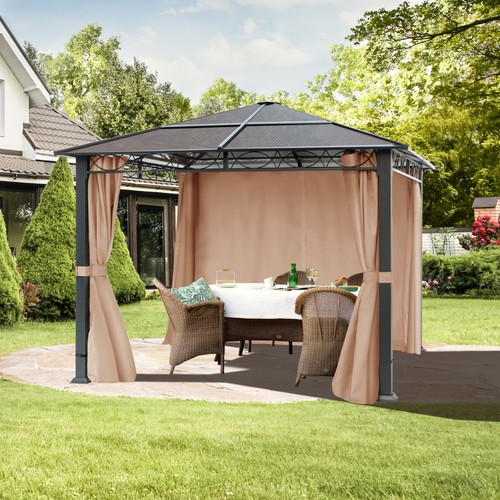 Alu gartenpavillon 3x3 luxus - gartenpavillon, m