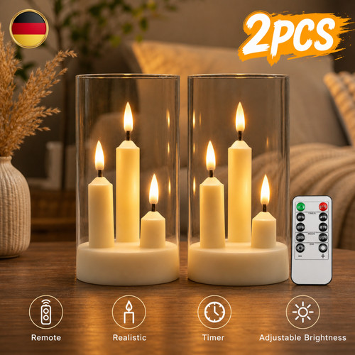 Docht led kerzen - 3,